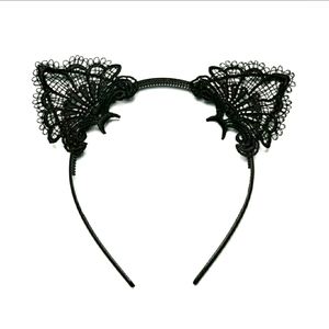 *NEW* Cat Ears black lace